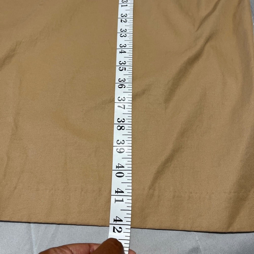 GAP Khaki Pleated Wide Leg Pants High Rise Cotton Trousers Tan Women's 8 - Picture 6 of 8